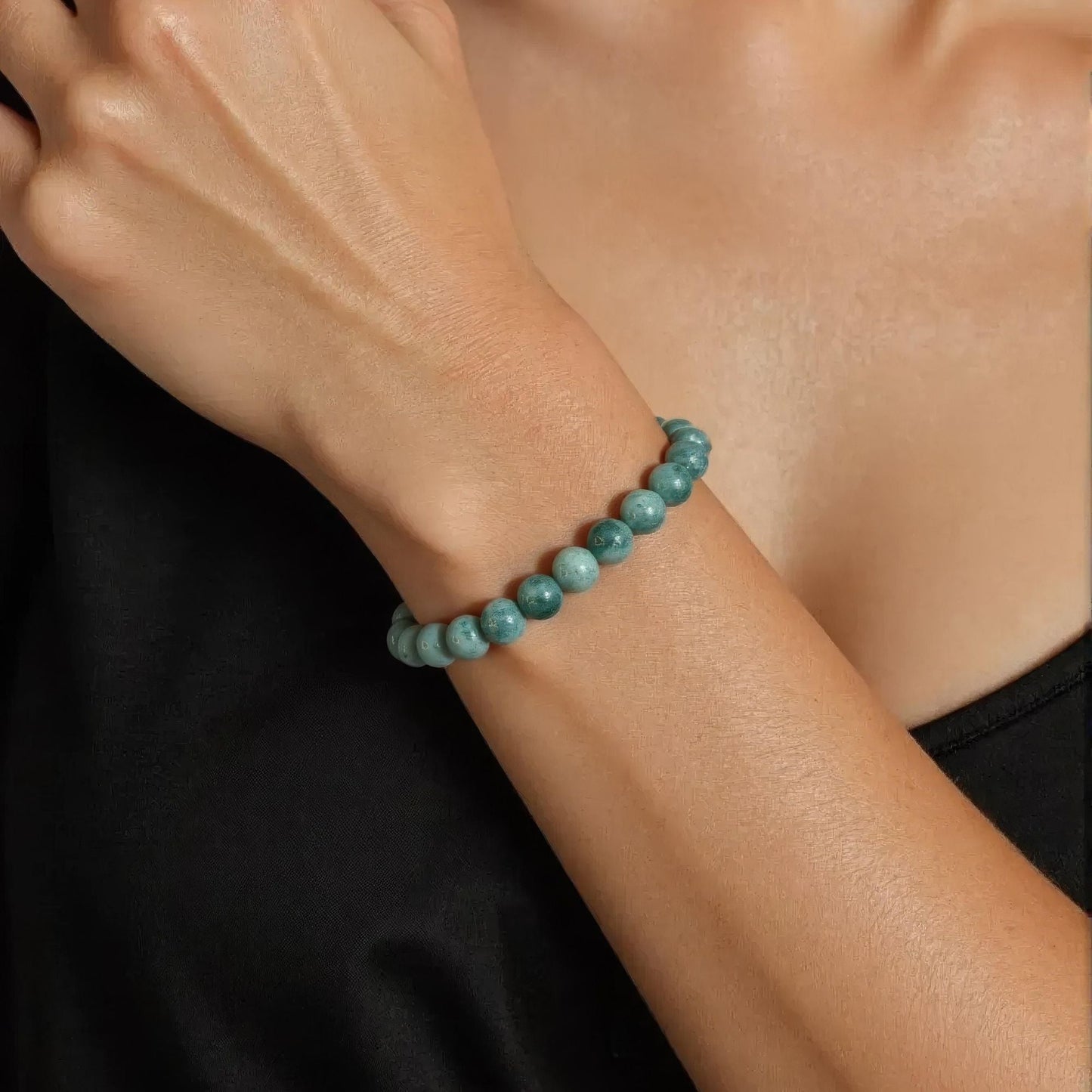 Blue-Green Guatemalan Jade Bracelet
