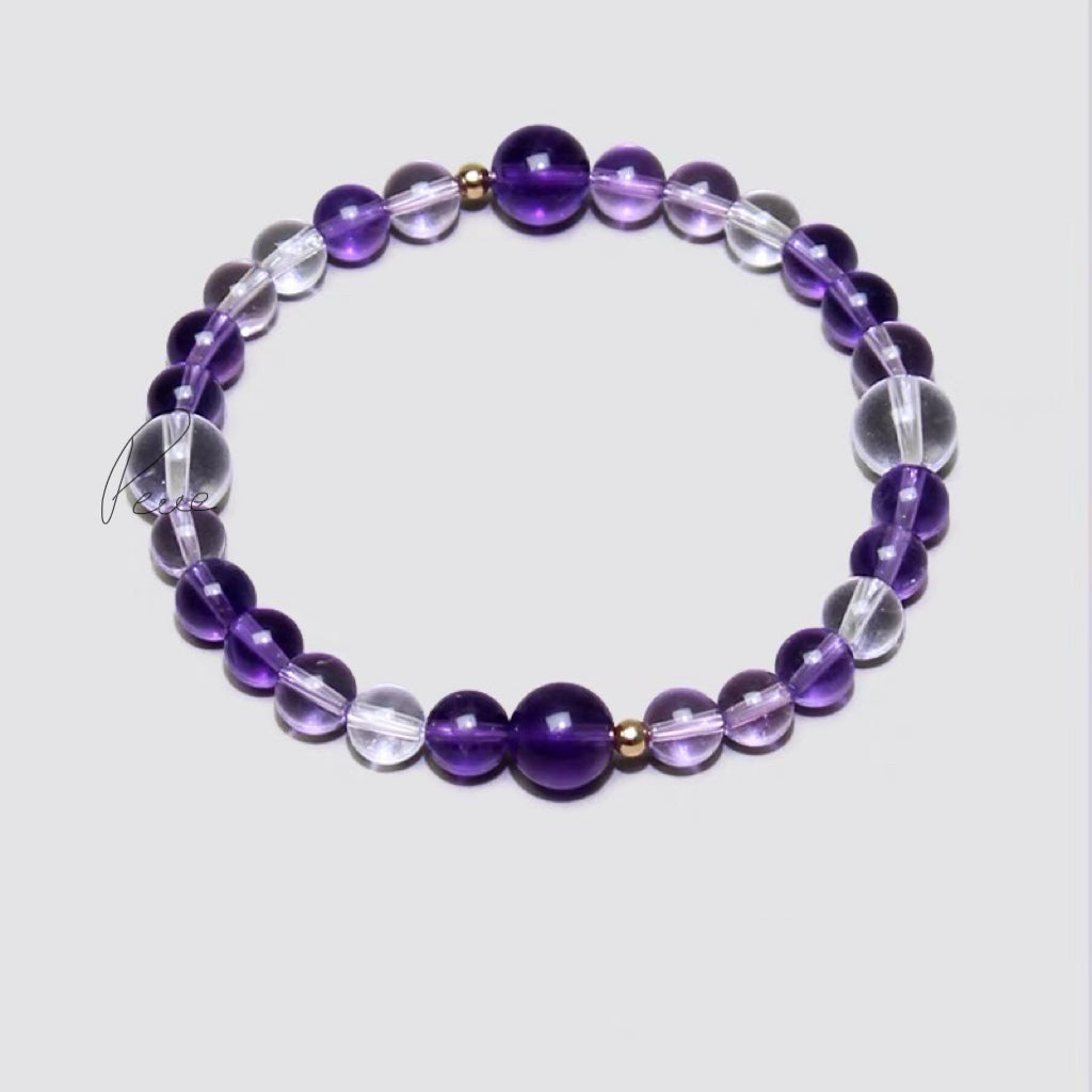 Tashi 2S Amethyst & Clear Quartz