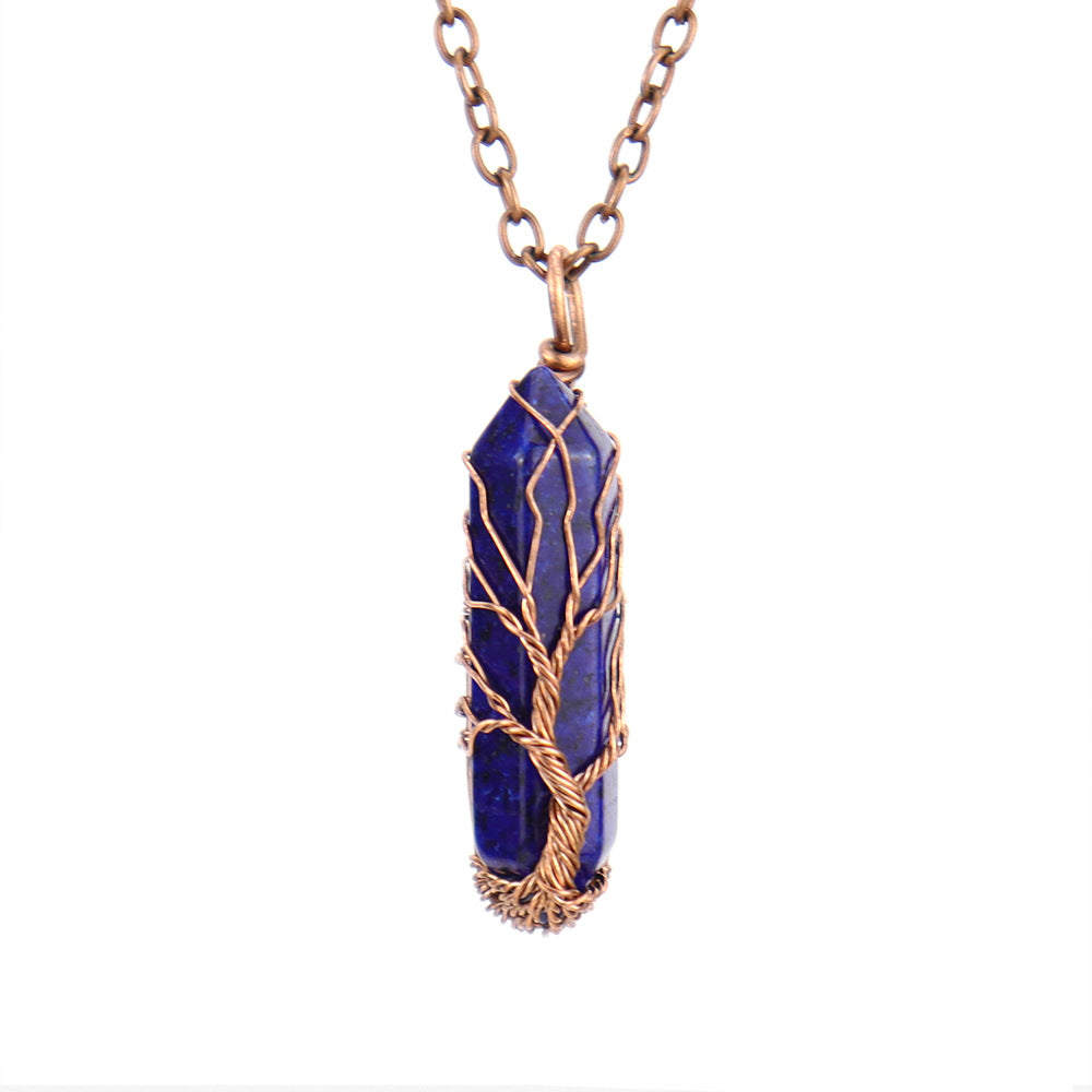 Handmade Rainbow Quartz Tree of Life Necklace 🌈✨ Spiritual Healing Crystal Jewelry