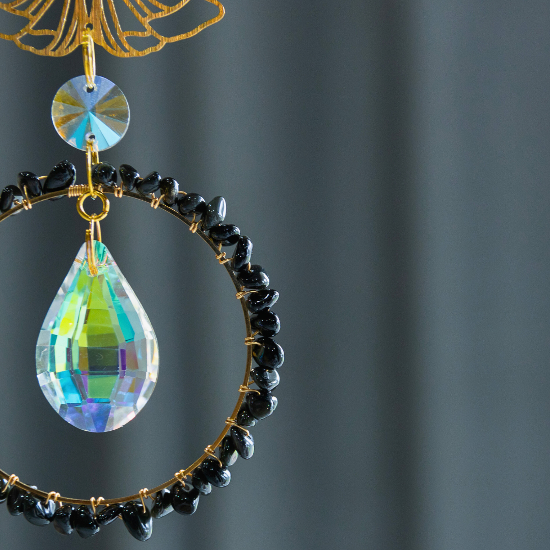 Zenya Crystal Suncatcher Obsidian Protection · Strength · Clarity