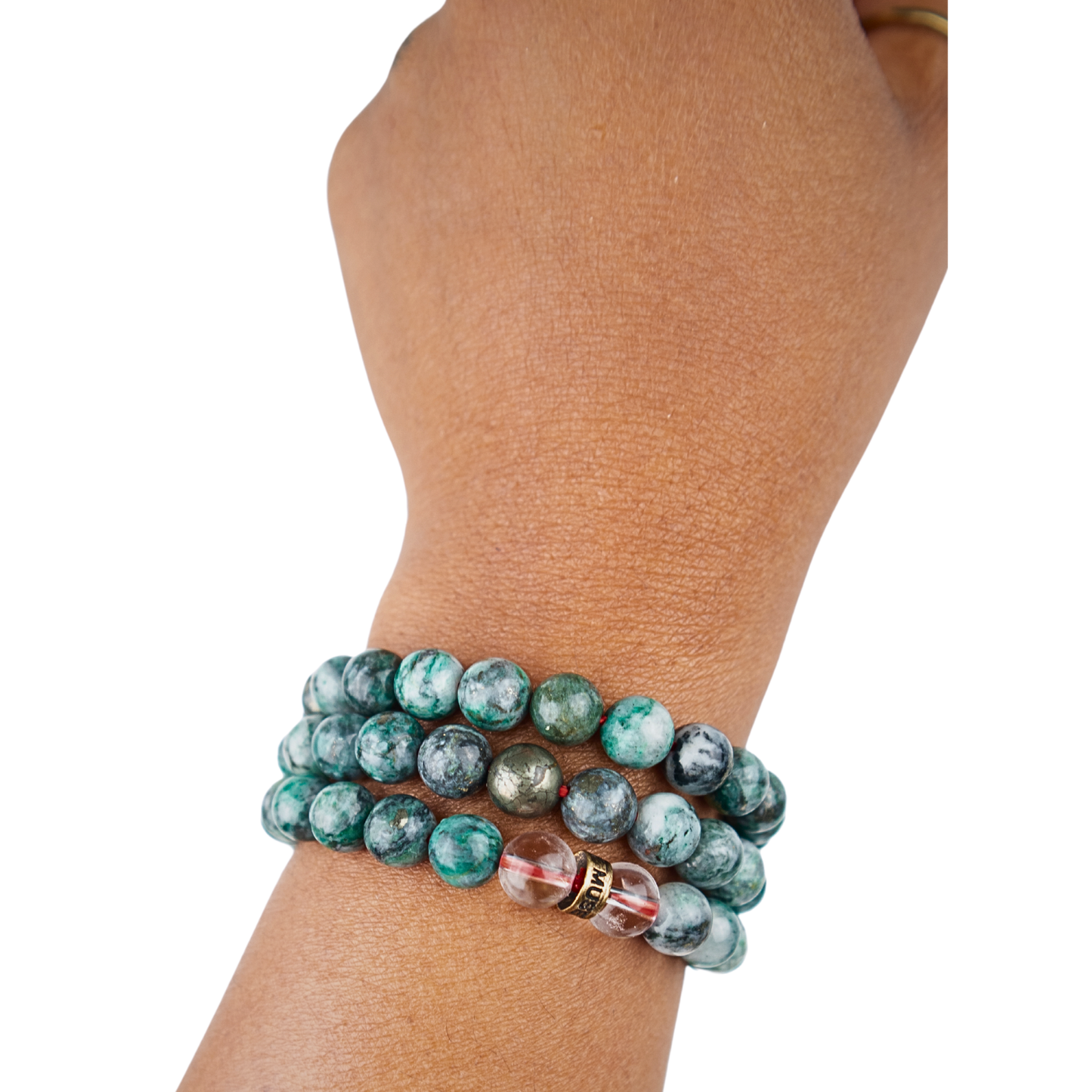 Jade with Pyrite Bracelet