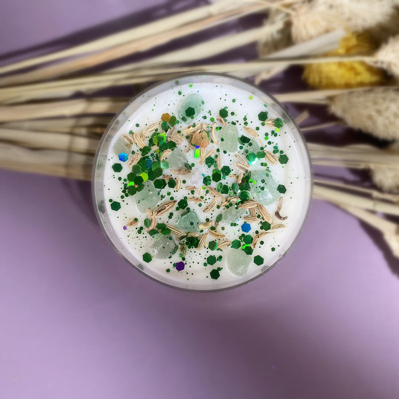 6 Piece Scented Candle Gift Set with Crystals and Dried Flowers - Colourful Sequin Embellishments, 6 Unique Fragrances to Create a Romantic Ambience - Perfect for Valentine's Day and Home Decoration, Valentine's Day Home Decorations