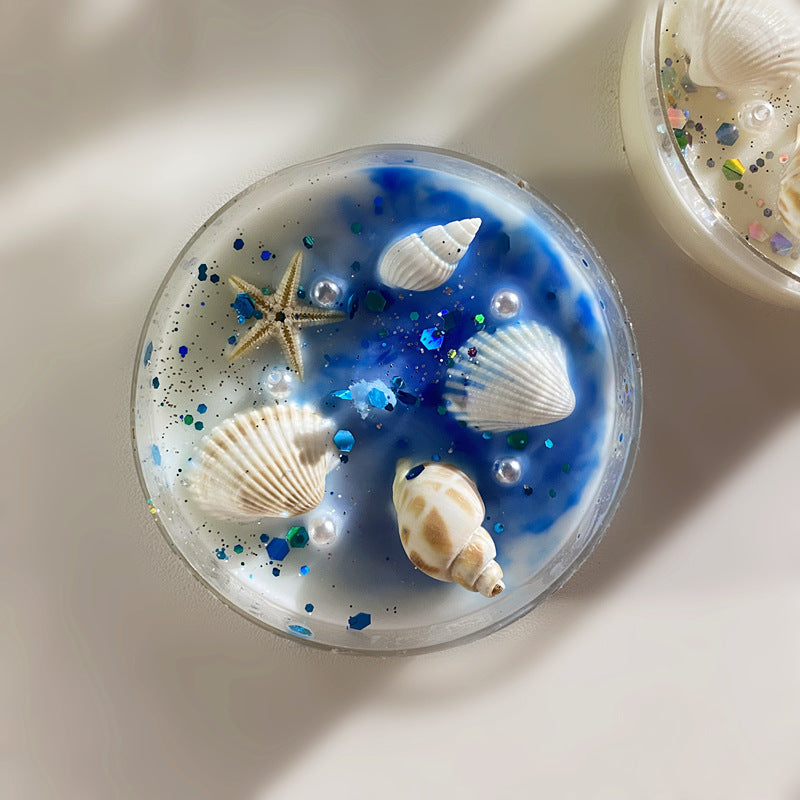 6 Piece Scented Candle Gift Set with Crystals and Dried Flowers - Colourful Sequin Embellishments, 6 Unique Fragrances to Create a Romantic Ambience - Perfect for Valentine's Day and Home Decoration, Valentine's Day Home Decorations