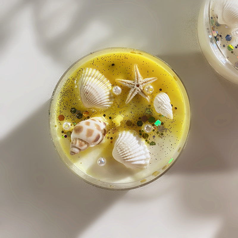 6 Piece Scented Candle Gift Set with Crystals and Dried Flowers - Colourful Sequin Embellishments, 6 Unique Fragrances to Create a Romantic Ambience - Perfect for Valentine's Day and Home Decoration, Valentine's Day Home Decorations