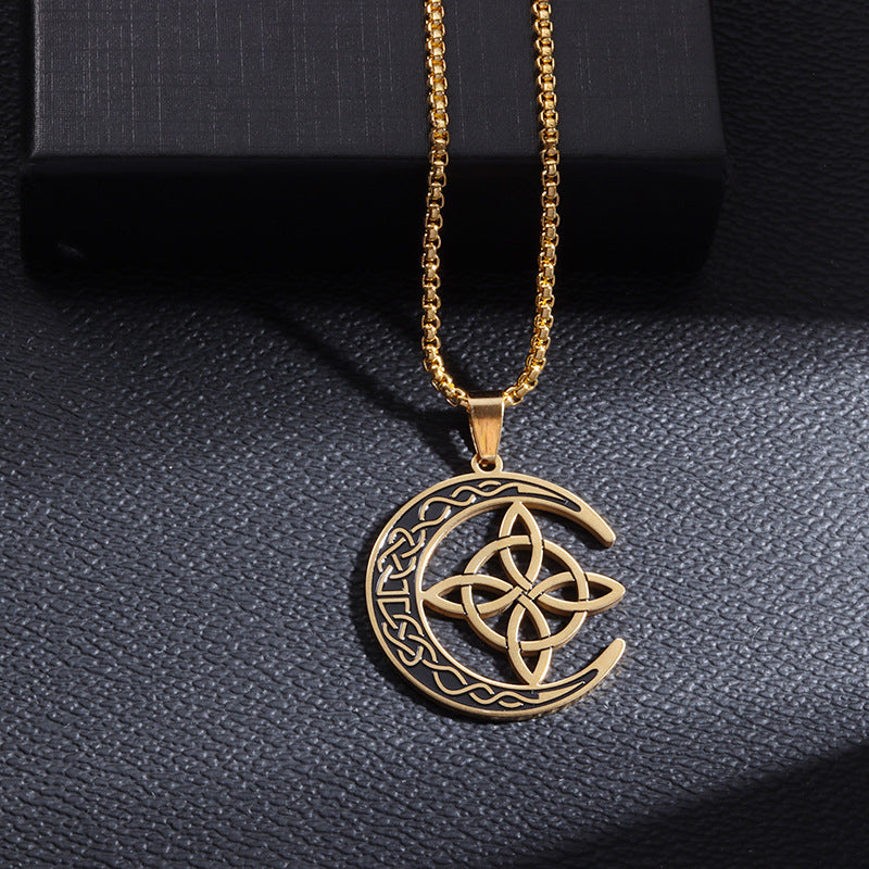 🔥 BUY 1 GET 1 FREE 🔥 Celtic Moon Pendant Necklace