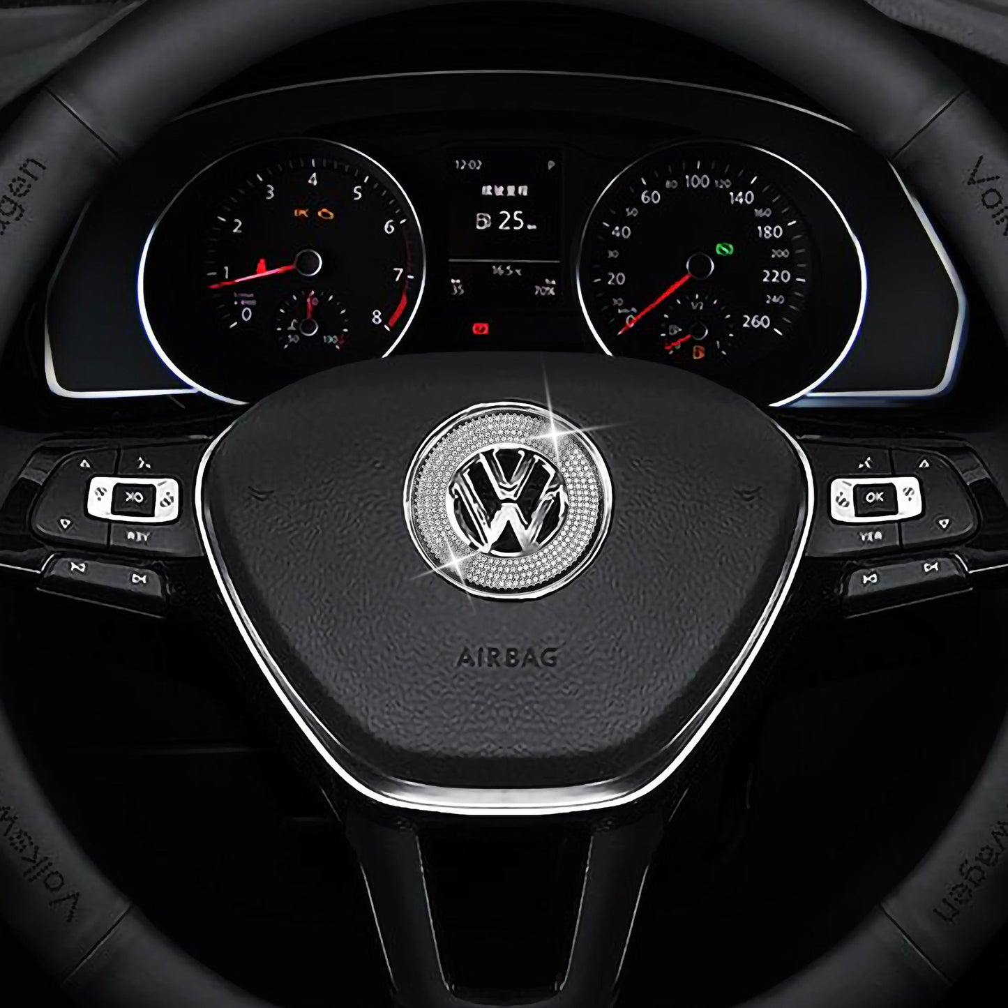 Black Friday Sale🎉50% OFF🎉Creative Steering Wheel Crystal Sticker