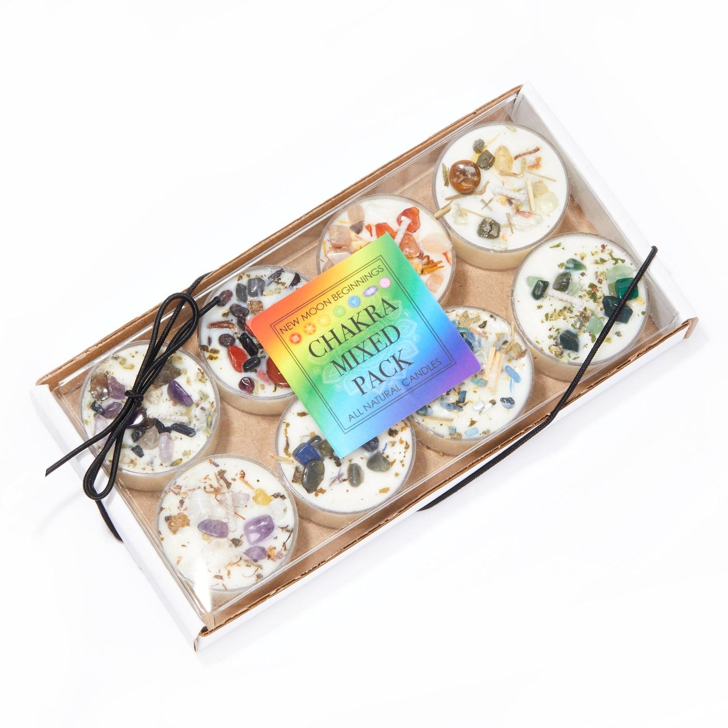 Handmade Tealight Crystal Candles set- Soy Holiday Candles