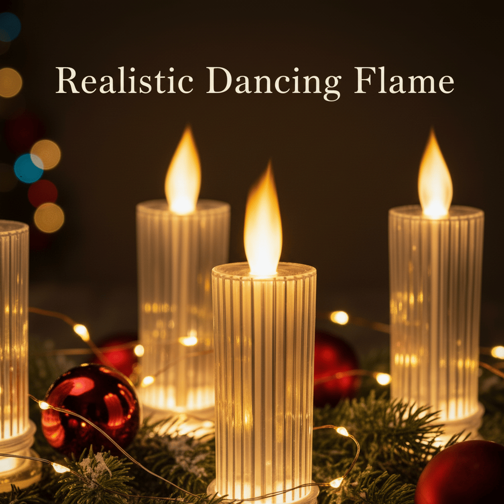 🔥HOT SALE 49%OFF✨🕯️LED Crystal Candle Lights（4pcs in 1 set）