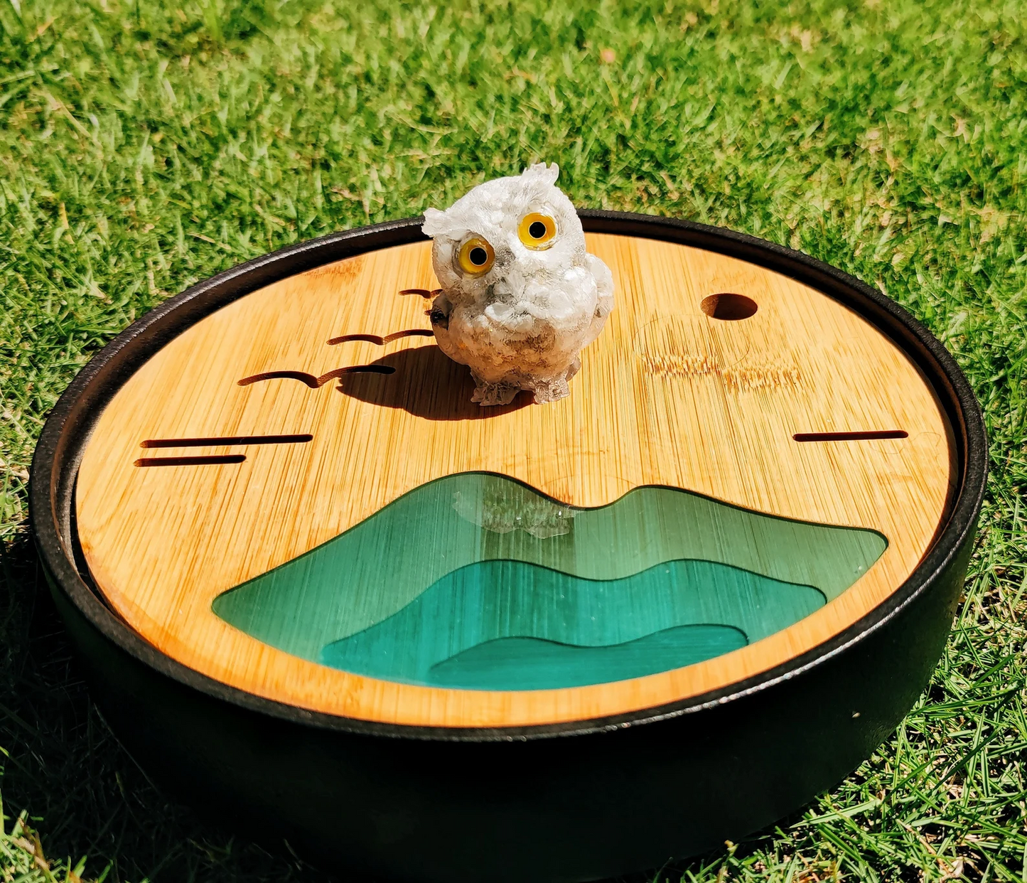 Natural Amethyst Crystal Owl