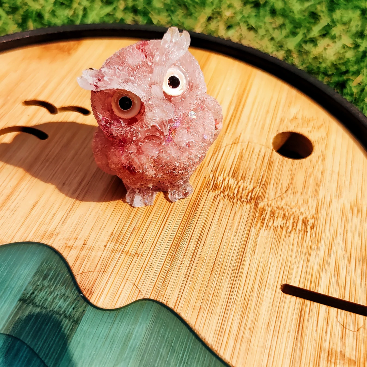 Natural Amethyst Crystal Owl