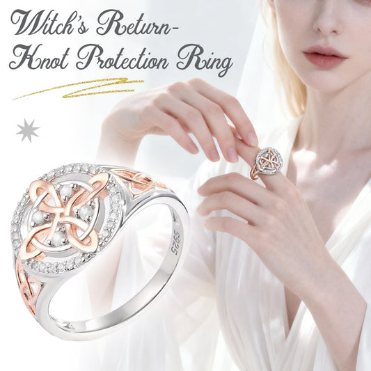 🔥⏰Last Batch Selling Fast!🔮💍Handmade S925 Witch's Return-Knot Protection Ring💞Protect Your Loved Ones
