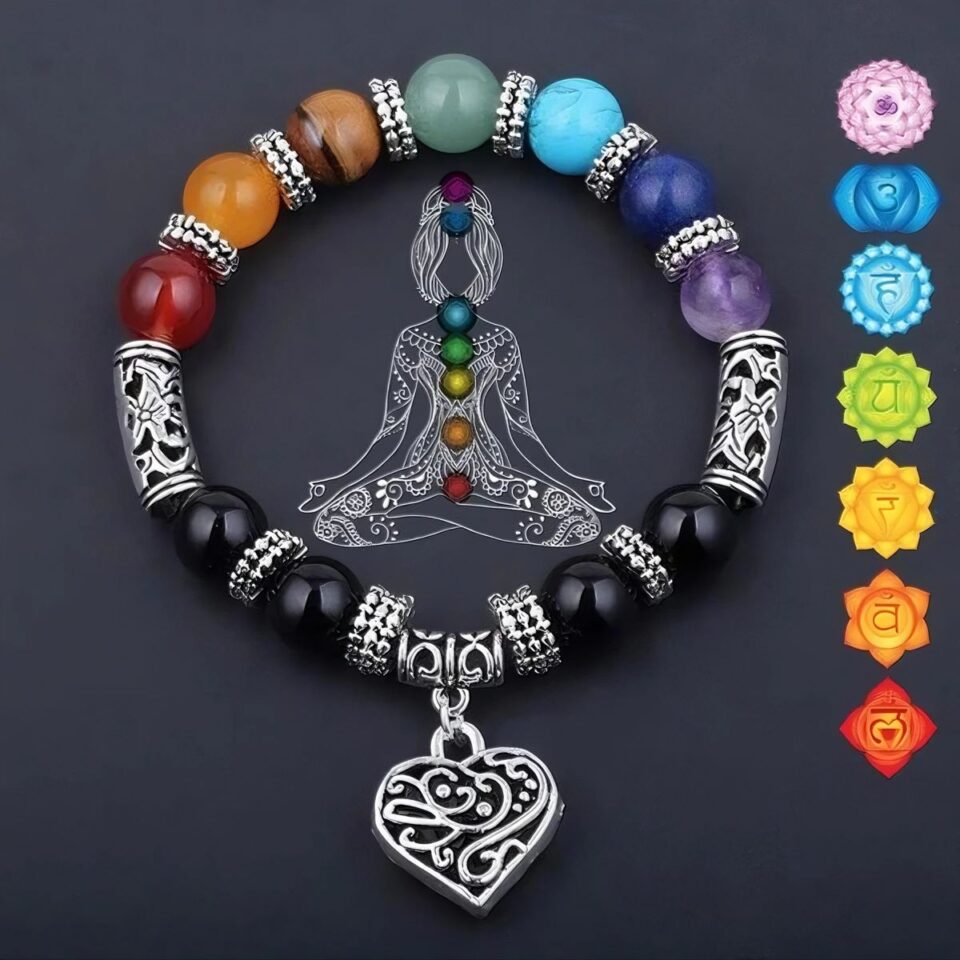 7 Chakra Reiki Heart Bracelet