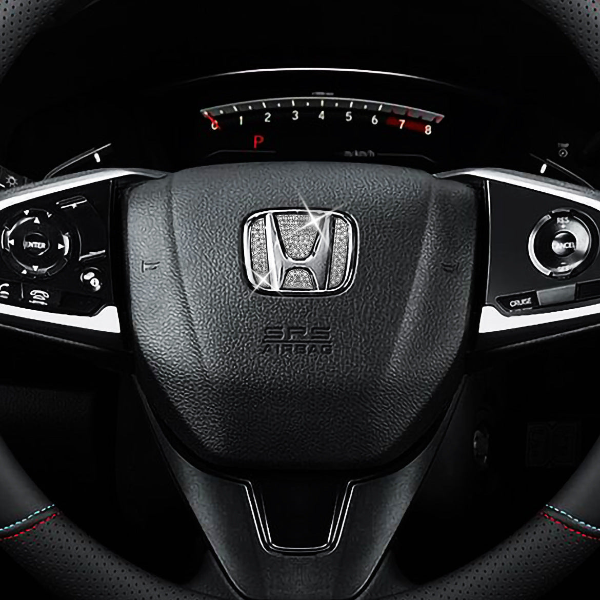 Black Friday Sale🎉50% OFF🎉Creative Steering Wheel Crystal Sticker