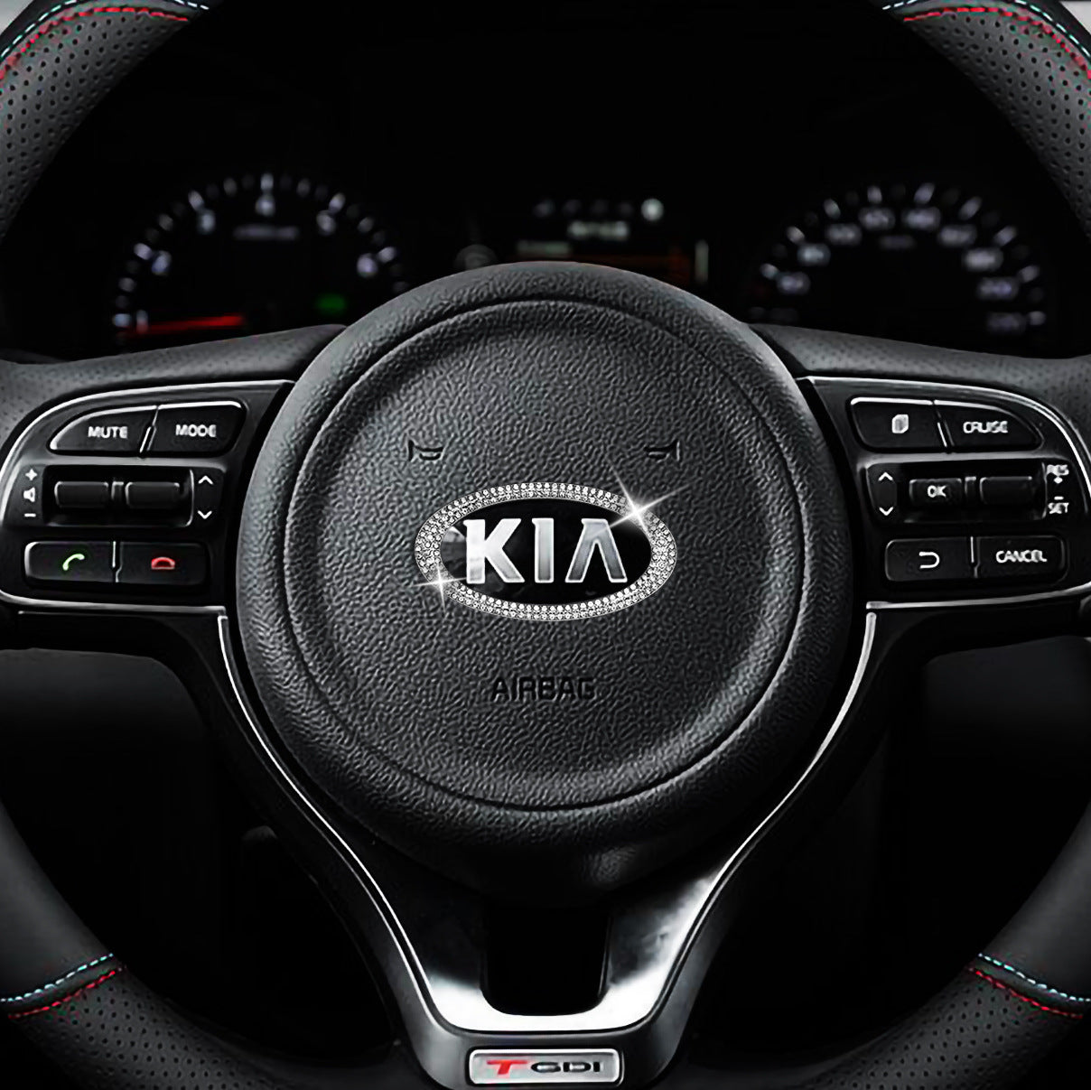 Black Friday Sale🎉50% OFF🎉Creative Steering Wheel Crystal Sticker