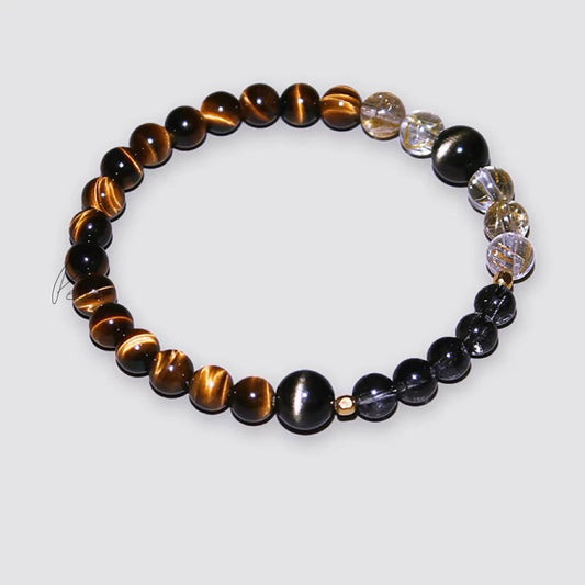 Tashi 2S Tiger Eye & White Rutilated Quartz