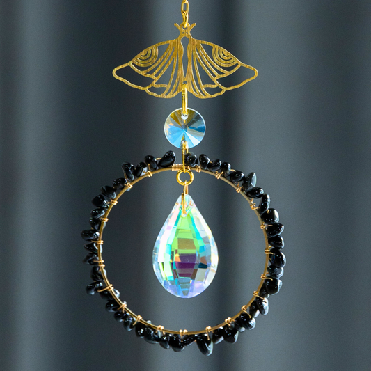 Zenya Crystal Suncatcher Obsidian Protection · Strength · Clarity
