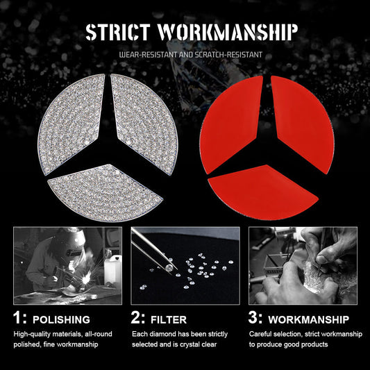 Black Friday Sale🎉50% OFF🎉Creative Steering Wheel Crystal Sticker