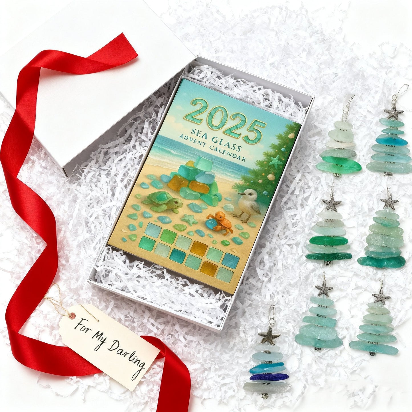 🌊🎄2D Acrylic Christmas Tree Countdown Calendar