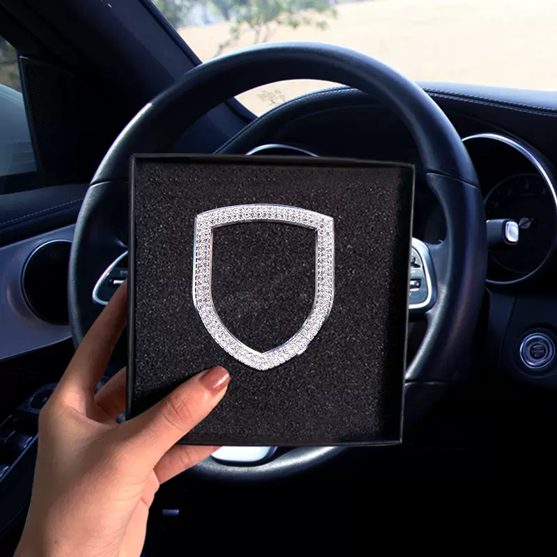 Black Friday Sale🎉50% OFF🎉Creative Steering Wheel Crystal Sticker