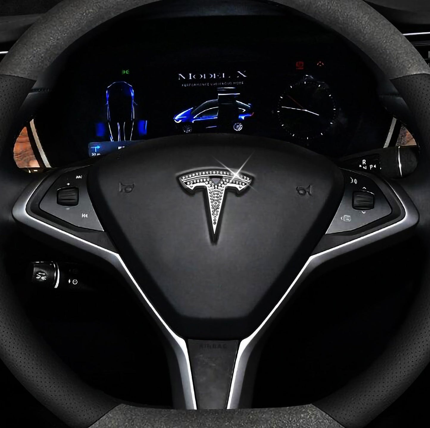 Black Friday Sale🎉50% OFF🎉Creative Steering Wheel Crystal Sticker