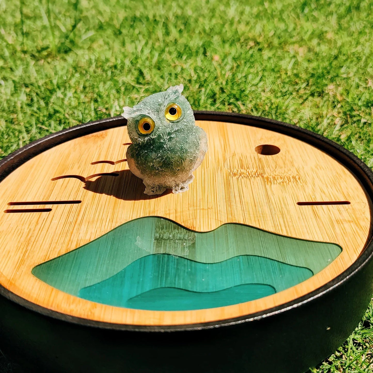 Natural Amethyst Crystal Owl