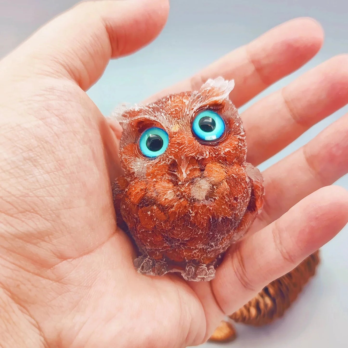 Natural Amethyst Crystal Owl