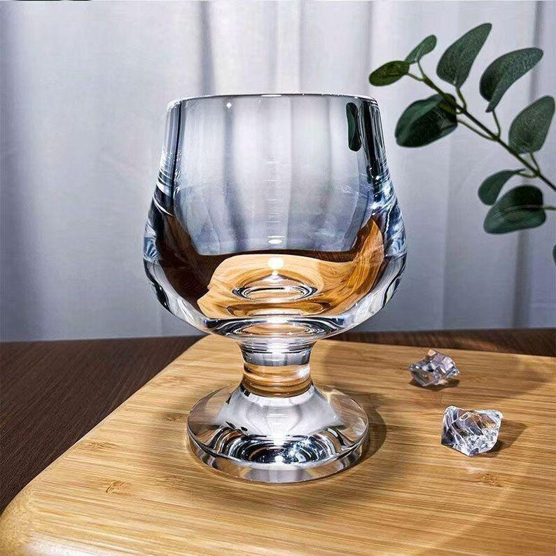 Handmade 100% Clear Quartz Crystal Goblet – Pure Crystal Glass Wine Cup (8.96oz / 265ml)