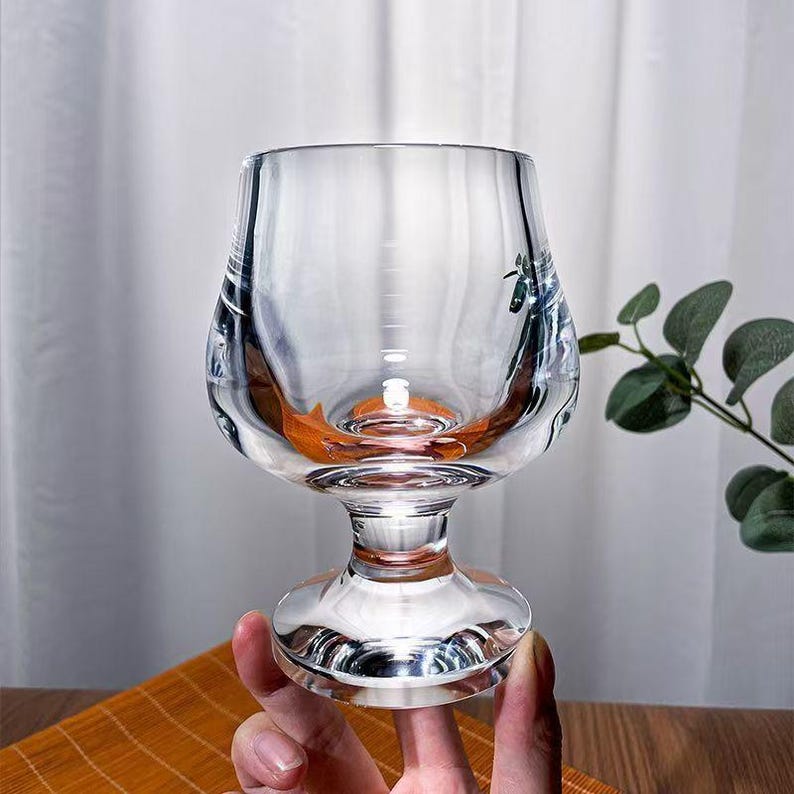 Handmade 100% Clear Quartz Crystal Goblet – Pure Crystal Glass Wine Cup (8.96oz / 265ml)