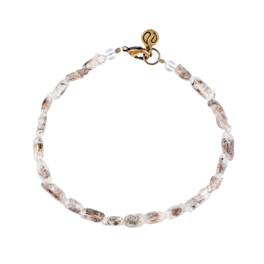 UV-Reactive Smoky Diamond Quartz Bracelet